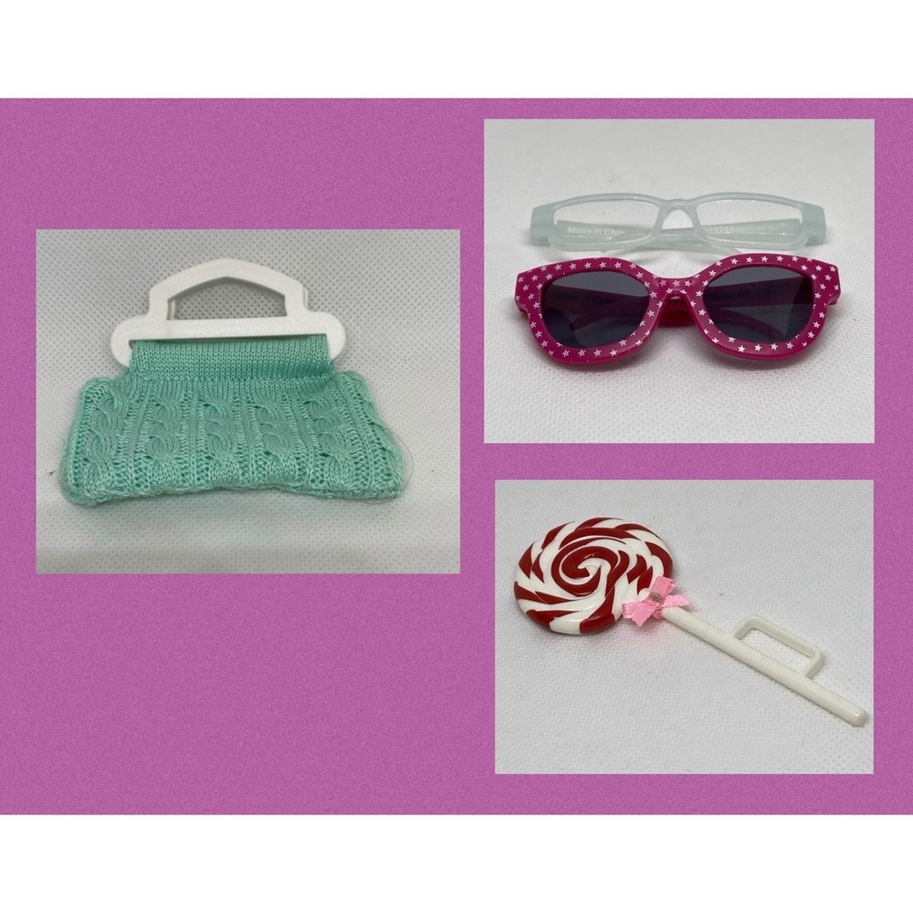 American‎ Girl Doll Mary Ellen Purse Accessories Lollipop Sunglasses Lot